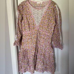 LoveShackFancy Marquise Mini Floral Dress